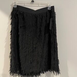 Worthington Elegant Black Feathered Mini Skirt